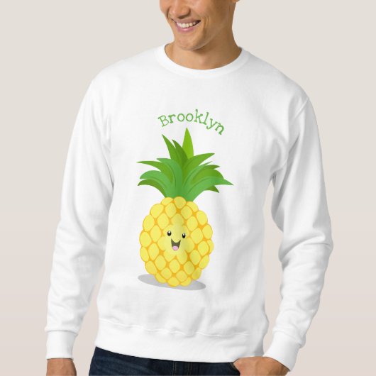 Sweatshirt Illustration d'ananas mignon (Devant)
