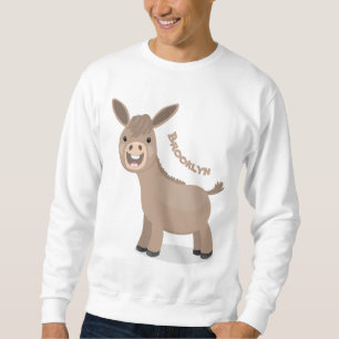 Sweatshirt Illustration d'âne miniature joyeux