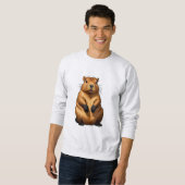 Sweatshirt Illustration d'animal de rongeur de Capybara migno (Devant entier)