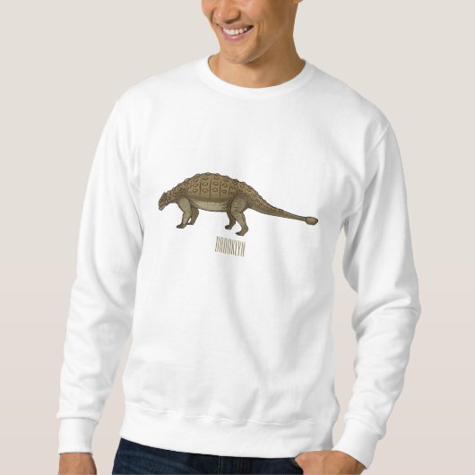 Sweatshirt Illustration d'Ankylosaurus (Devant)
