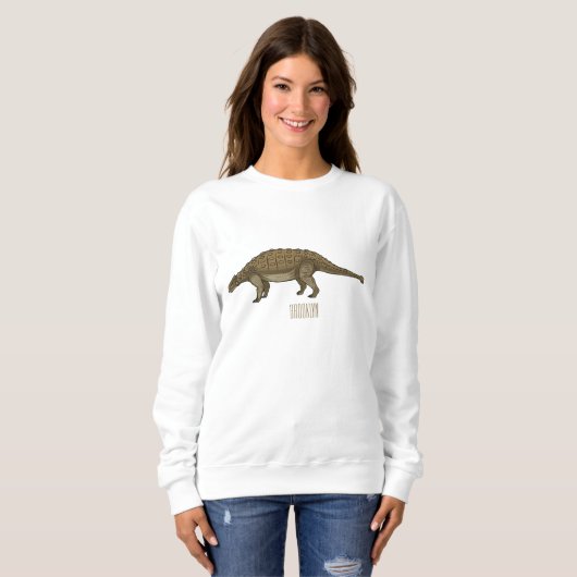 Sweatshirt Illustration d'Ankylosaurus (Devant entier)