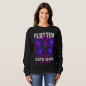 Sweatshirt Illustration Data Wings – Papillon numérique et né (Devant entier)