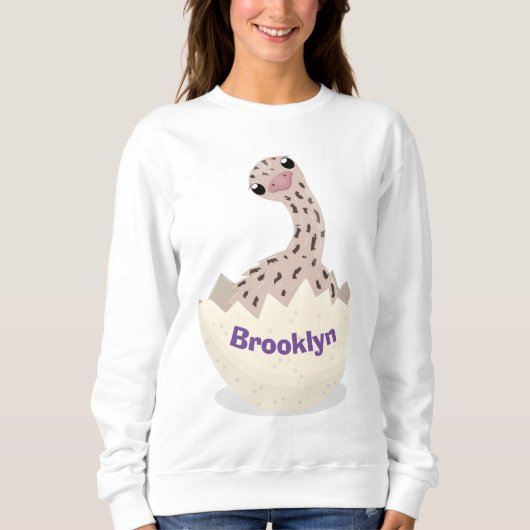 Sweatshirt Illustration d'autruche pour bébé à couver mignon (Devant)