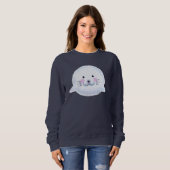 Sweatshirt Illustration de bébé phoque mignon et duveteux (Devant entier)