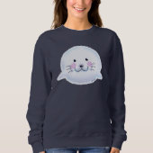 Sweatshirt Illustration de bébé phoque mignon et duveteux (Devant)