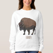 Sweatshirt Illustration de bison (Devant)