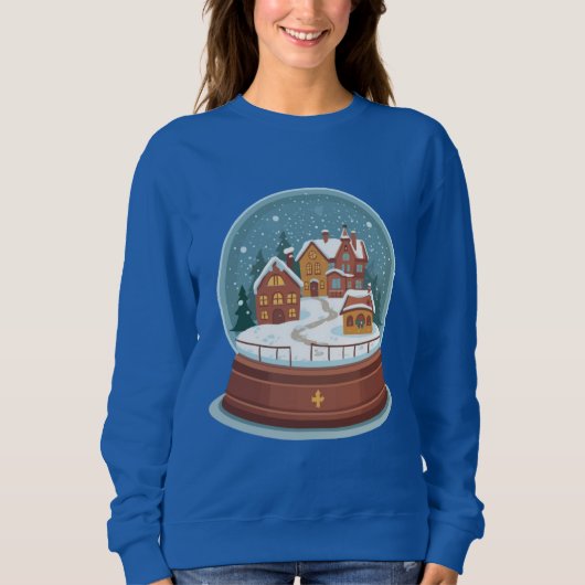 Sweatshirt Illustration de boule à neige de Noël cosy – (Devant)