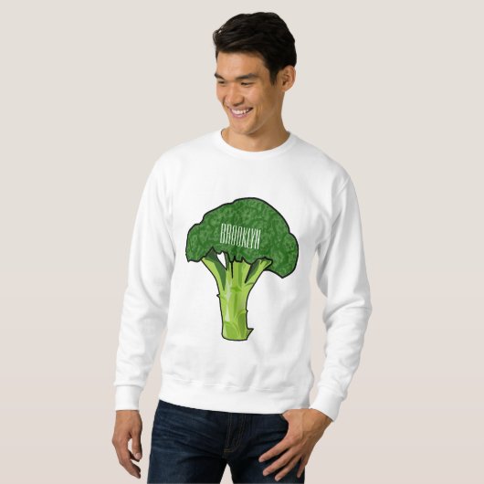 Sweatshirt Illustration de Broccoli (Devant entier)