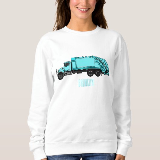 Sweatshirt Illustration de camion à ordures (Devant)