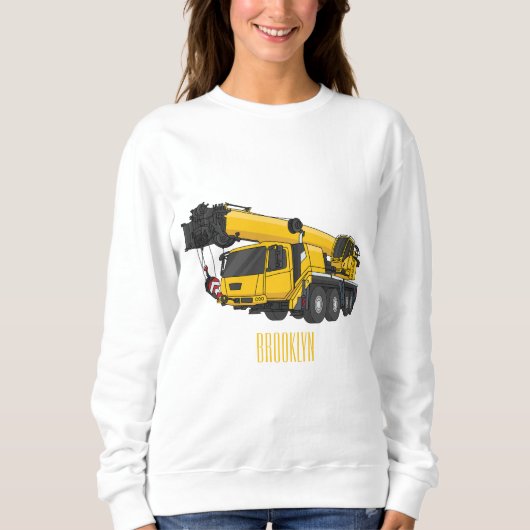 Sweatshirt Illustration de camion de grue (Devant)