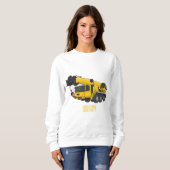 Sweatshirt Illustration de camion de grue (Devant entier)