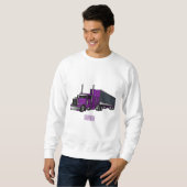 Sweatshirt Illustration de camion semi-remorque (Devant entier)