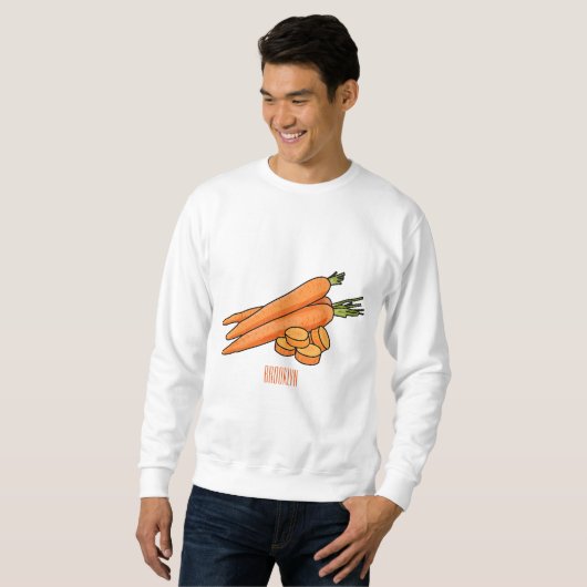 Sweatshirt Illustration de carotte (Devant entier)