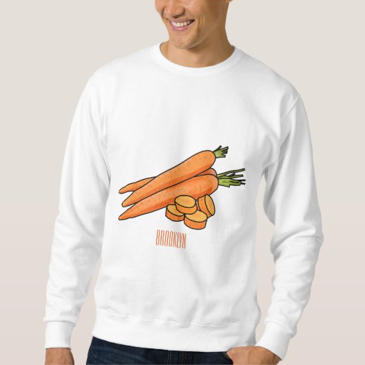 Sweatshirt Illustration de carotte (Devant)