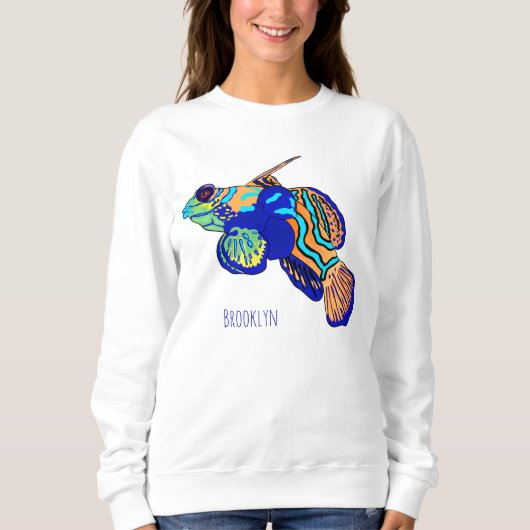 Sweatshirt illustration de cartoon de mandarinfish (Devant)