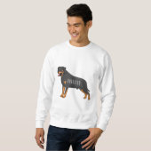 Sweatshirt Illustration de chien Rottweiler (Devant entier)