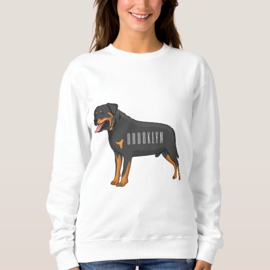 Sweatshirt Illustration de chien Rottweiler (Devant)