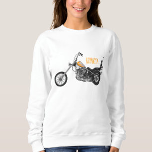 Sweatshirt Illustration de Chopper Motorcycle 1950