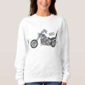 Sweatshirt Illustration de Chopper Motorcycle 1950 (Devant)