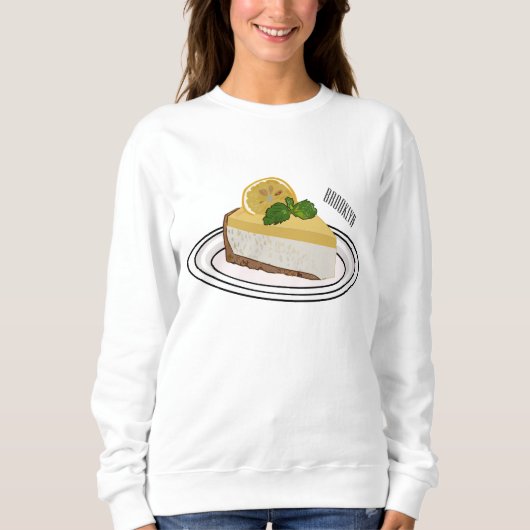 Sweatshirt Illustration de citron cheesecake (Devant)