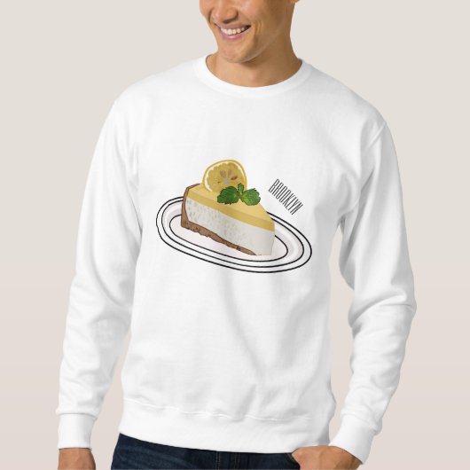 Sweatshirt Illustration de citron cheesecake (Devant)