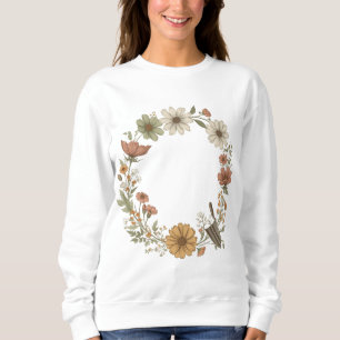 Sweatshirt Illustration de club de jardin de fleurs botanique