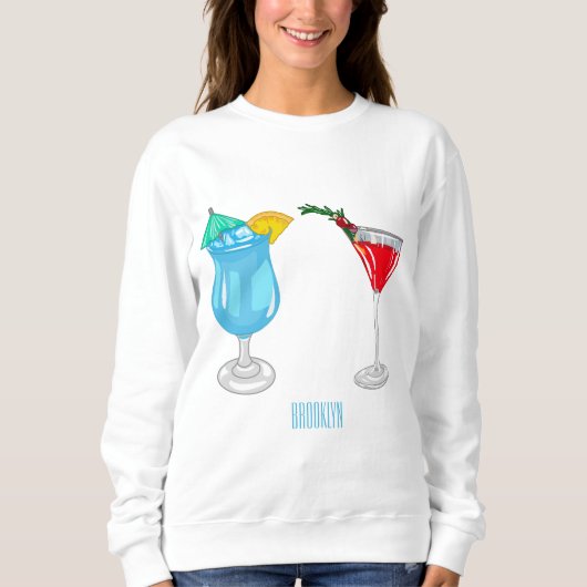Sweatshirt Illustration de cocktail (Devant)