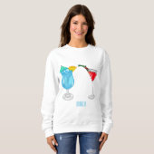 Sweatshirt Illustration de cocktail (Devant entier)