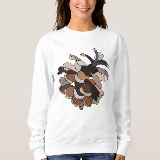 Sweatshirt Illustration de cône de pin (Devant)