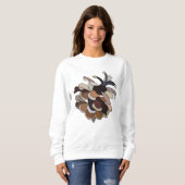 Sweatshirt Illustration de cône de pin (Devant entier)