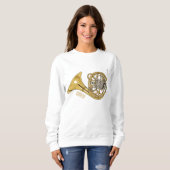 Sweatshirt Illustration de corne française (Devant entier)