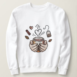 Sweatshirt Illustration de couverture de thé d'automne doodle
