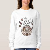 Sweatshirt Illustration de couverture de thé d'automne doodle (Devant)