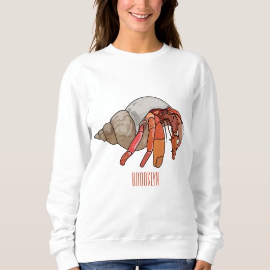 Sweatshirt Illustration de crabe ermite (Devant)