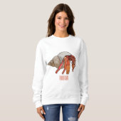 Sweatshirt Illustration de crabe ermite (Devant entier)