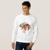 Sweatshirt Illustration de crabe ermite (Devant entier)