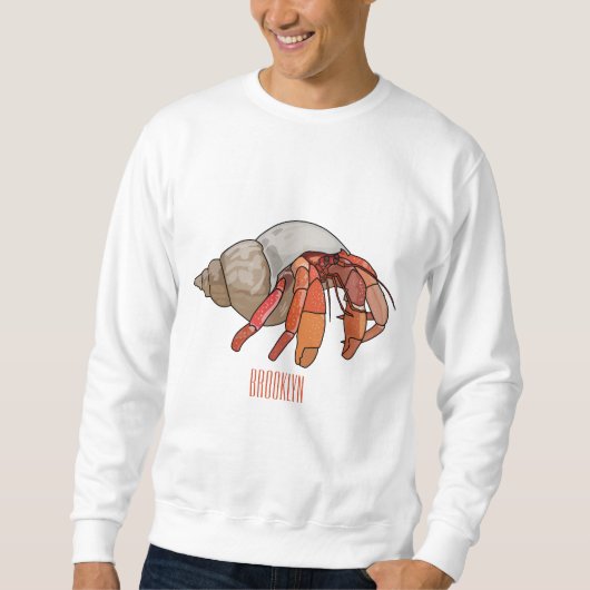 Sweatshirt Illustration de crabe ermite (Devant)