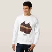 Sweatshirt Illustration de Cupcake (Devant entier)