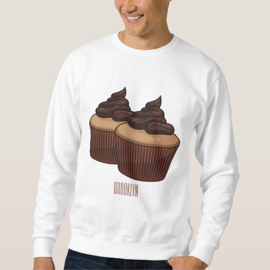 Sweatshirt Illustration de Cupcake (Devant)