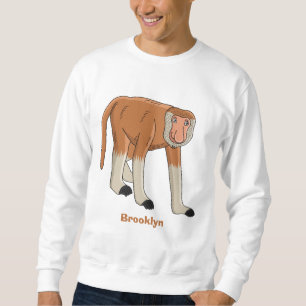 Sweatshirt Illustration de dessin animé amusant de nasique