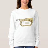 Sweatshirt Illustration de dessin animé Bugle (Devant)
