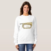 Sweatshirt Illustration de dessin animé Bugle (Devant entier)