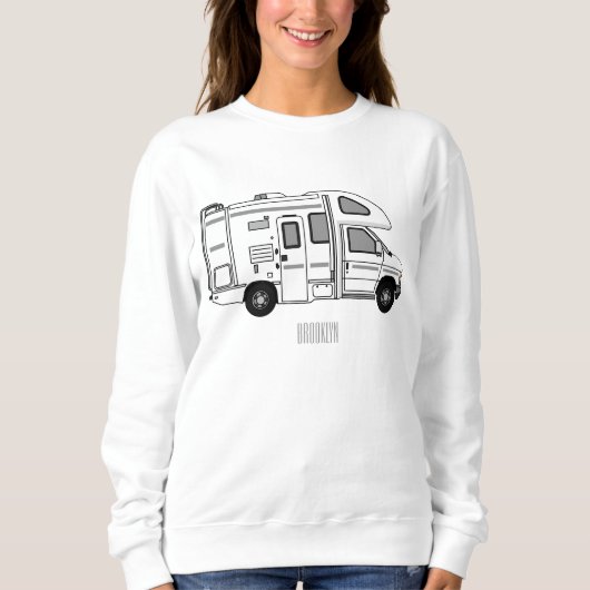 Sweatshirt Illustration de dessin animé Campervan (Devant)
