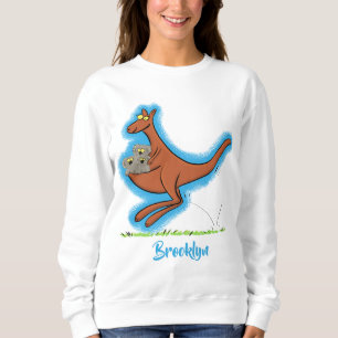 Sweatshirt Illustration de dessin animé Cute kangaroo et koal