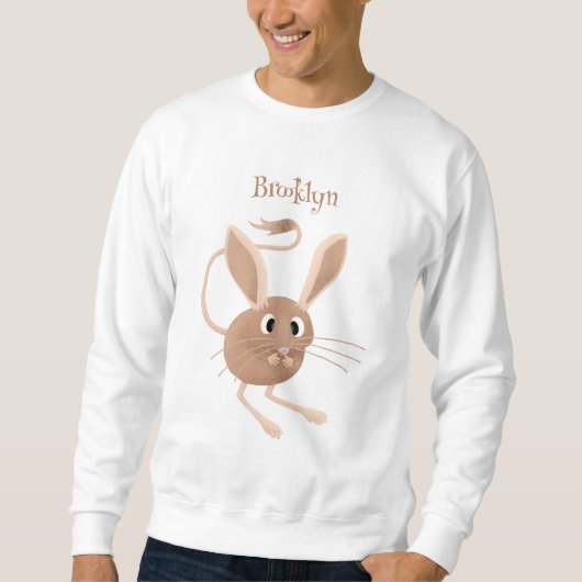 Sweatshirt Illustration de dessin animé de jerboa aux longues (Devant)