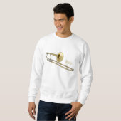 Sweatshirt Illustration de dessin animé de Trombone (Devant entier)