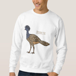 Sweatshirt Illustration de dessin animé d'oiseau grand hocco