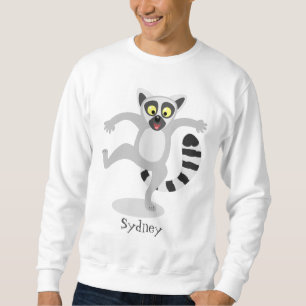 Sweatshirt Illustration de dessin animé d'un lémurien à annea