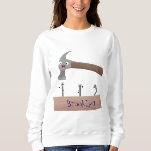 Sweatshirt Illustration de dessin animé d'un marteau et de cl
