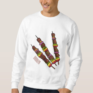 Sweatshirt Illustration de dessin animé Kebab ou kabob